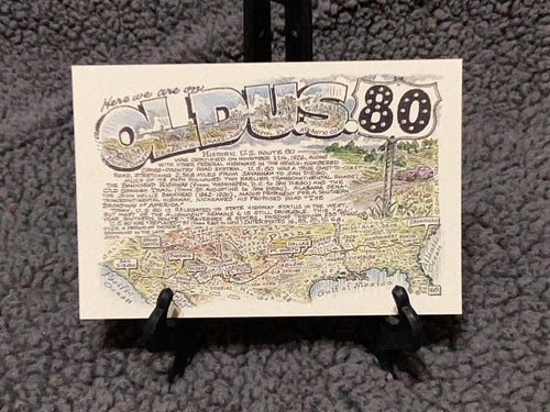 Old US 80 #68 color postcard