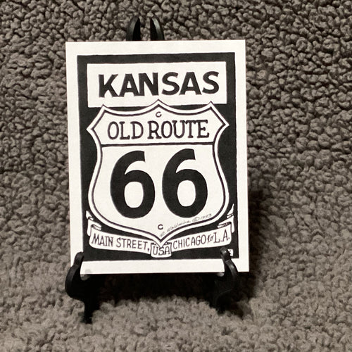 Rt 66 Kansas Shield Sticker