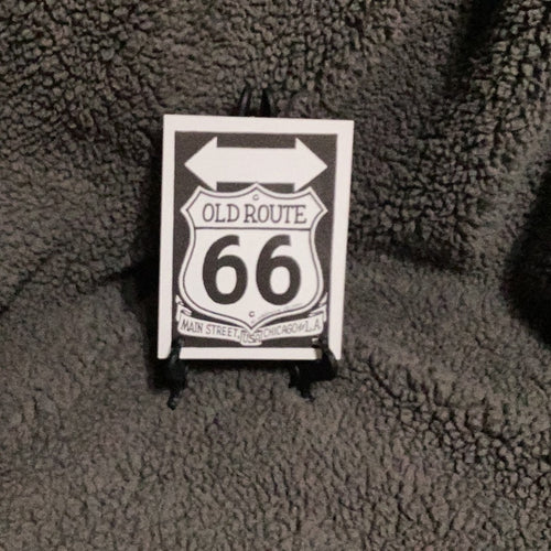 Double Arrow Rt 66 Shield Sticker