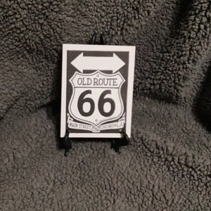 Double Arrow Rt 66 Shield Sticker