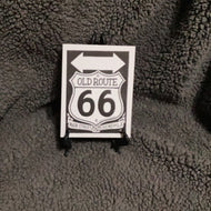Double Arrow Rt 66 Shield Sticker