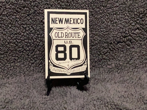 Old US 80 New Mexico Shield, Savannah GA To San Diego CA