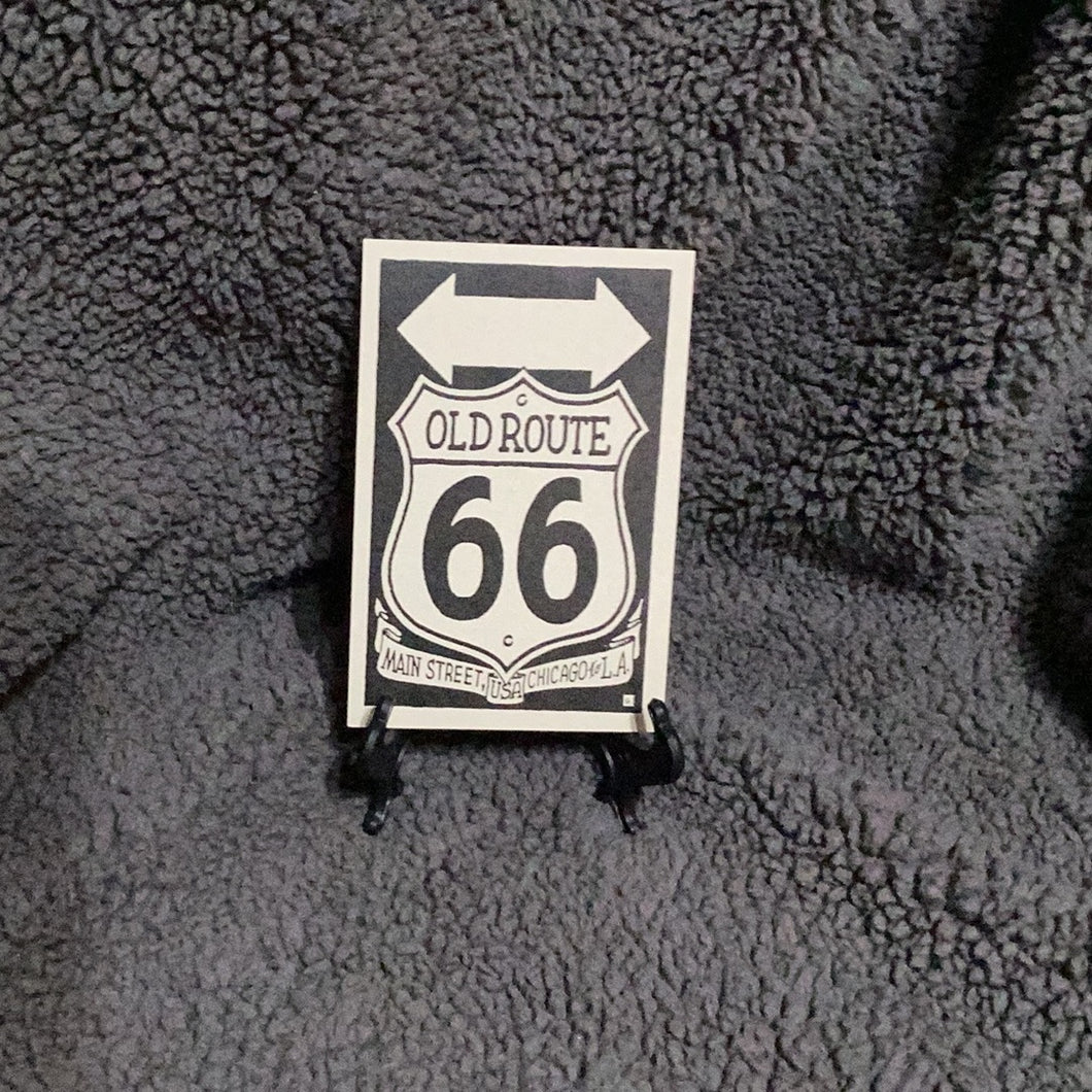Double Arrow Rt 66 Shield Postcard