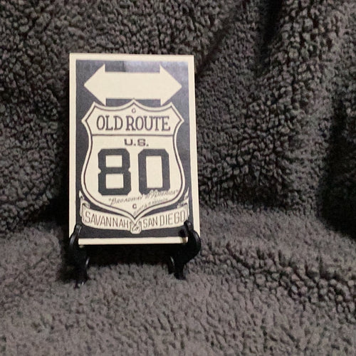 Old U.S. 80 Double Arrow Shield, Savannah GA To San Diego CA