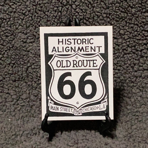 “Historic Alignment” Rt 66 Shield Sticker